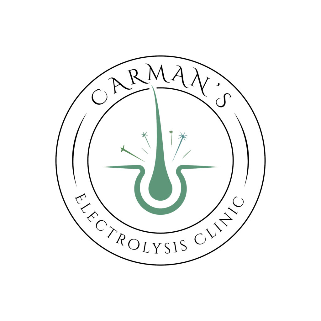 Circular logo featuring a green stylized plant at the center, enclosed by two black rings with surrounding text.